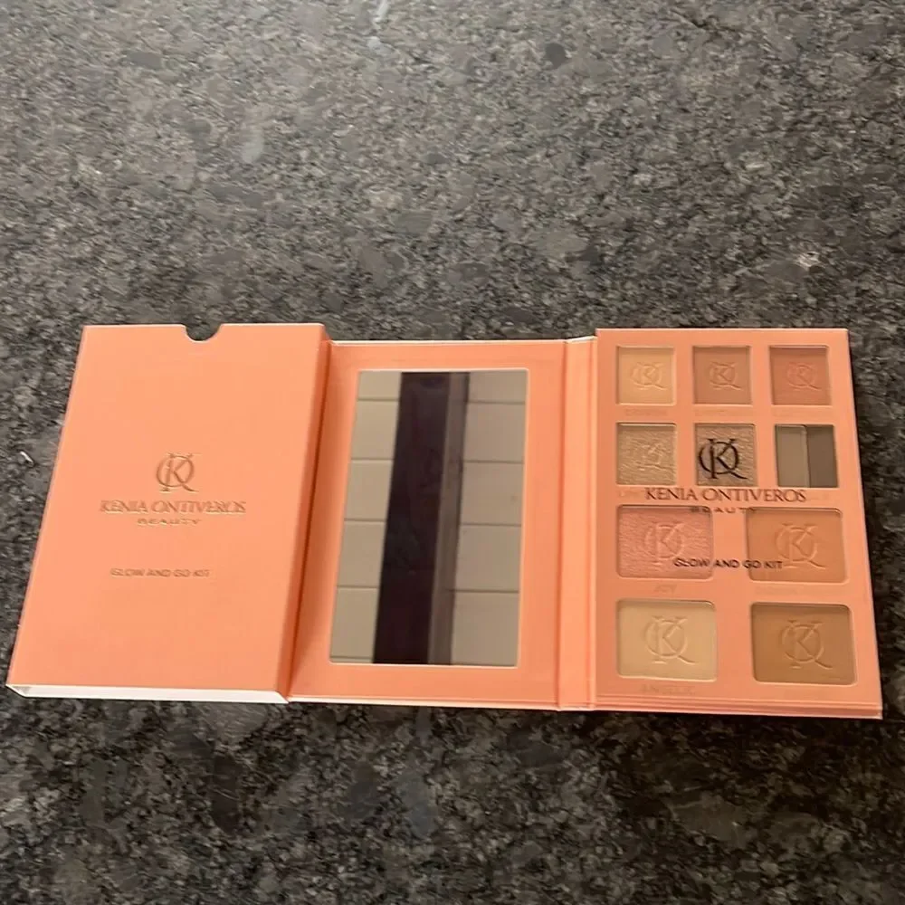 Kenia Ontiveros Beauty Glow and Go Kit 6 products in one pretty palette NEW